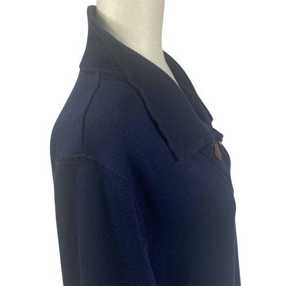 RALPH LAUREN Dress Sweatshirt Shift Buckle Vneck Transitional Minimalist Blue XL - Picture 7 of 12